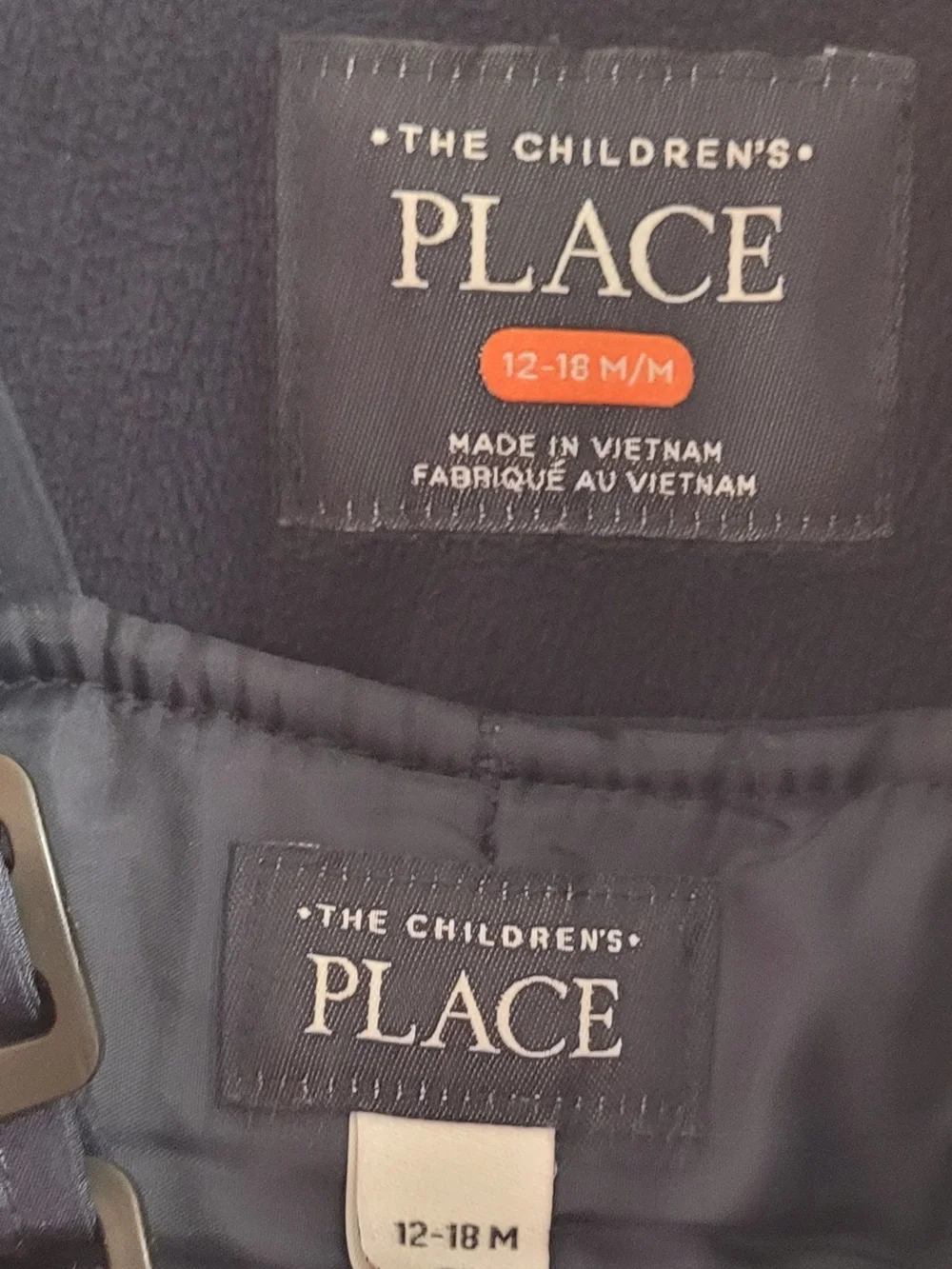 The Children's Place Navy And Orange 2 Pc Snow Suit. NWOT